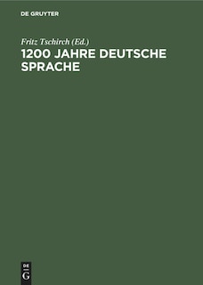 Front cover_1200 Jahre deutsche Sprache