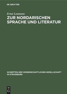 Front cover_Zur nordarischen Sprache und Literatur
