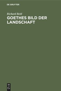 Front cover_Goethes Bild der Landschaft