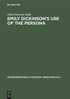 Front cover_Emily Dickinson's use of the persona