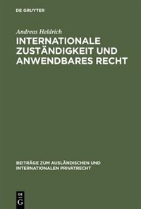 Front cover_Internationale Zuständigkeit und anwendbares Recht