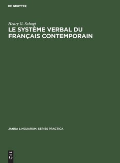 Front cover_Le système verbal du français contemporain