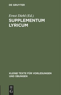Front cover_Supplementum lyricum