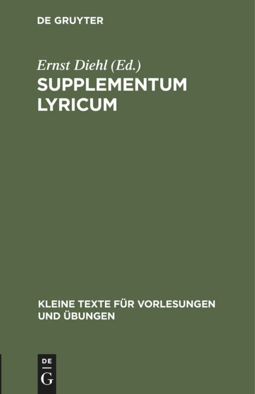 Front cover_Supplementum lyricum