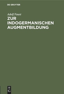 Front cover_Zur indogermanischen Augmentbildung