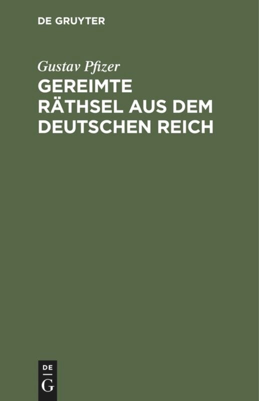 Couverture_Gereimte Räthsel aus dem Deutschen Reich