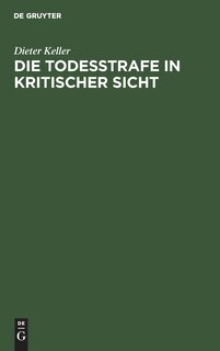 Front cover_Die Todesstrafe in kritischer Sicht