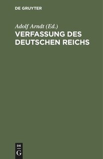 Front cover_Verfassung des Deutschen Reichs