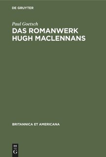 Couverture_Das Romanwerk Hugh MacLennans