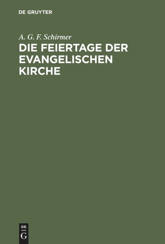 Couverture_Die Feiertage der evangelischen Kirche