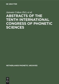Front cover_Abstracts of the Tenth International Congress of Phonetic Sciences