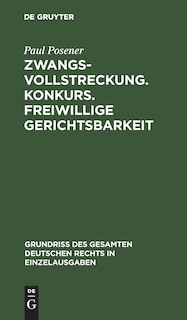 Front cover_Zwangsvollstreckung. Konkurs. Freiwillige Gerichtsbarkeit