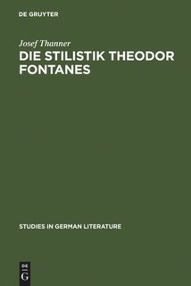 Couverture_Die Stilistik Theodor Fontanes