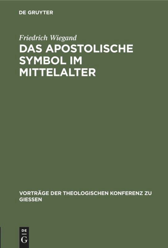 Front cover_Das apostolische Symbol im Mittelalter