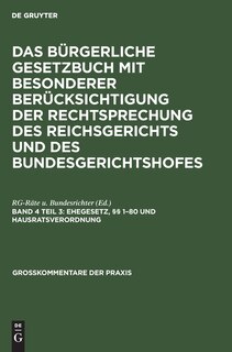 Couverture_Ehegesetz, §§ 1–80 und Hausratsverordnung