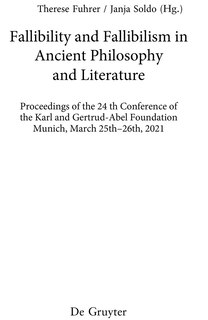 Couverture_Fallibility and Fallibilism in Ancient Philosophy and Literature