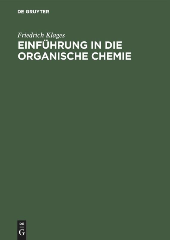 Front cover_Einführung in die organische Chemie