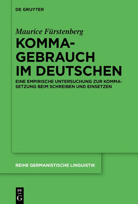 Front cover_Kommagebrauch im Deutschen