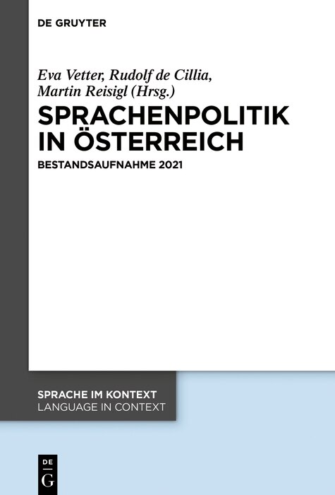 Front cover_Sprachenpolitik in Österreich