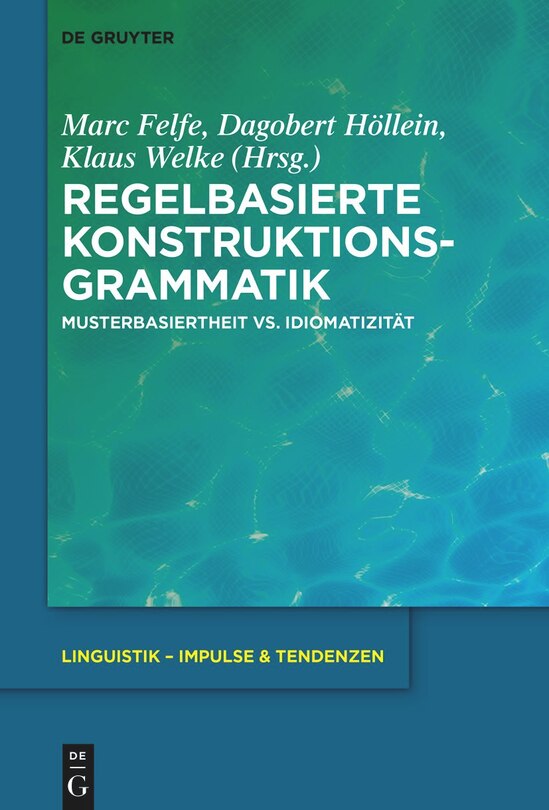 Front cover_Regelbasierte Konstruktionsgrammatik