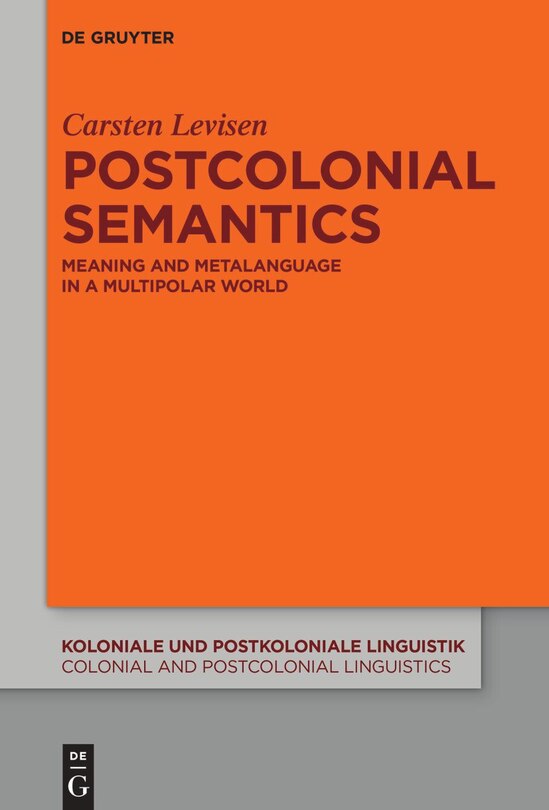 Front cover_Postcolonial Semantics