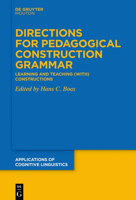 Front cover_Directions for Pedagogical Construction Grammar