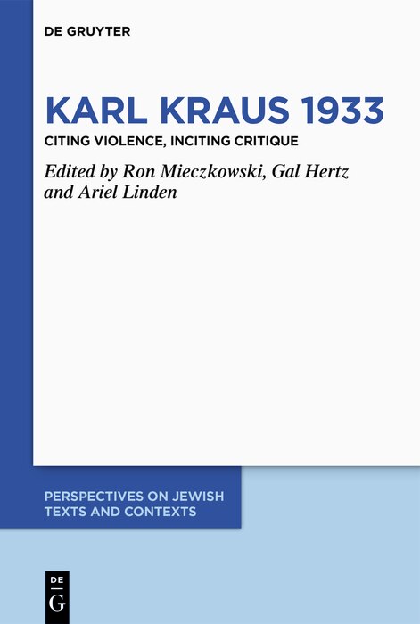 Front cover_Karl Kraus 1933