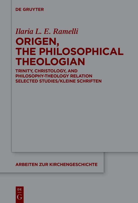 Front cover_Origen, the Philosophical Theologian