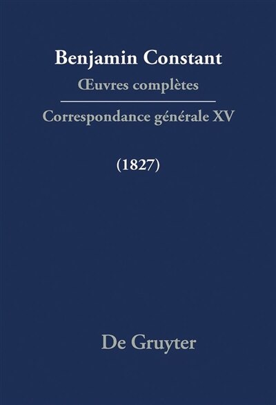 Front cover_Correspondance générale 1827