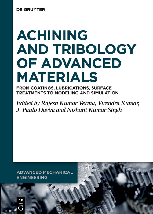 Couverture_Machining and Tribology of Advanced Materials