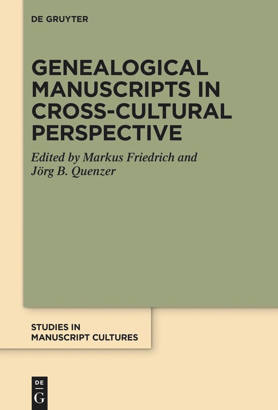 Front cover_Genealogical Manuscripts in Cross-Cultural Perspective