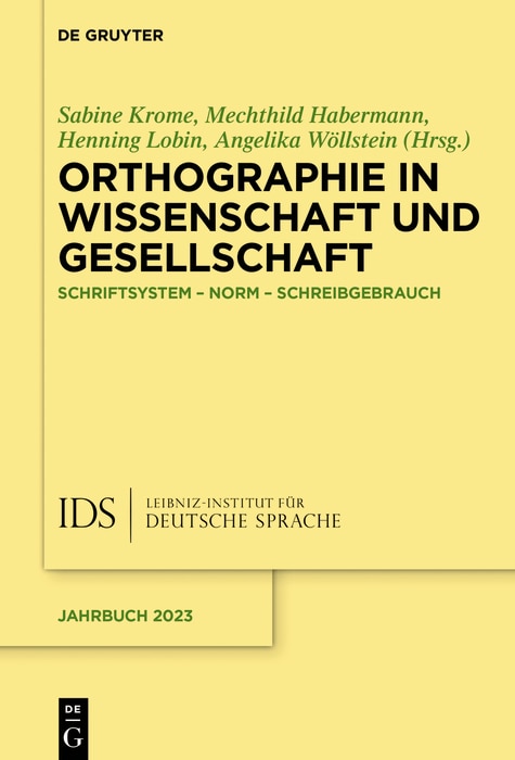 Front cover_Orthographie in Wissenschaft und Gesellschaft