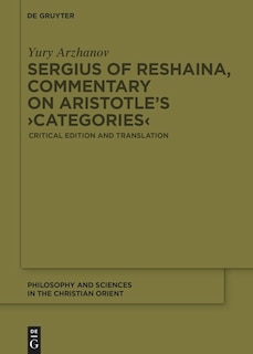 Couverture_Sergius of Reshaina, Commentary on Aristotle’s ›Categories‹