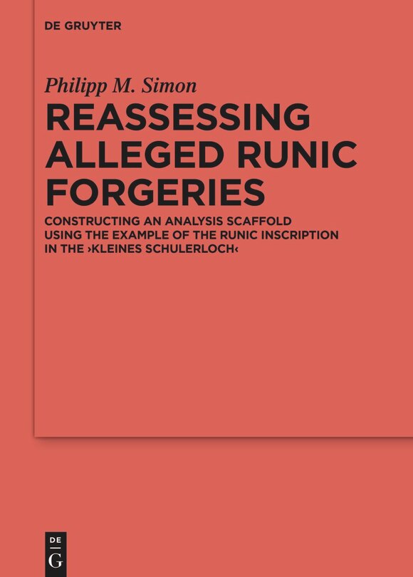 Front cover_Reassessing Alleged Runic Forgeries