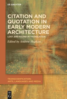 Couverture_Citation and Quotation in Early Modern Architecture