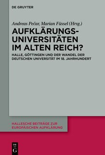 Front cover_Aufklärungsuniversitäten im Alten Reich?