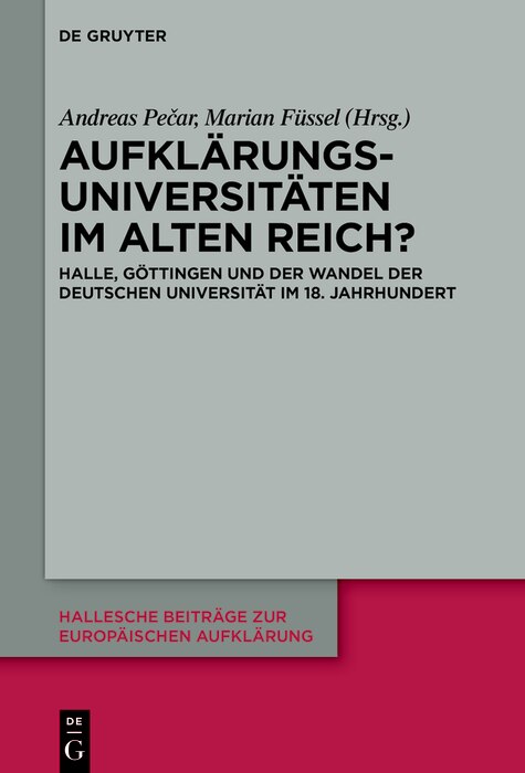 Front cover_Aufklärungsuniversitäten im Alten Reich?