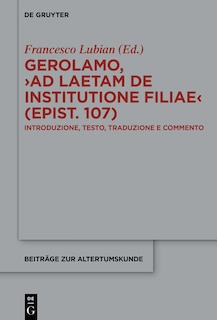 Front cover_Gerolamo, ›Ad Laetam de institutione filiae (epist. 107)‹