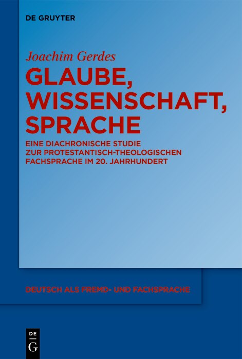 Couverture_Glaube, Wissenschaft, Sprache