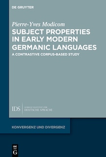 Couverture_Subject Properties in Early Modern Germanic Languages