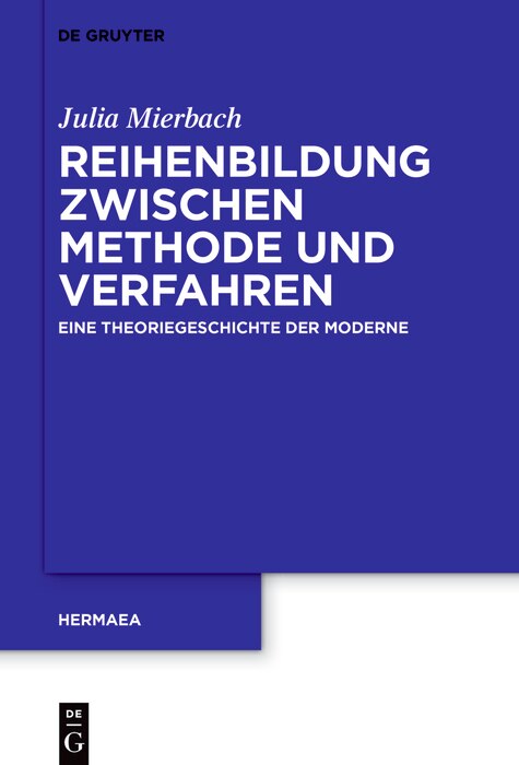 Front cover_Reihenbildung zwischen Methode und Verfahren