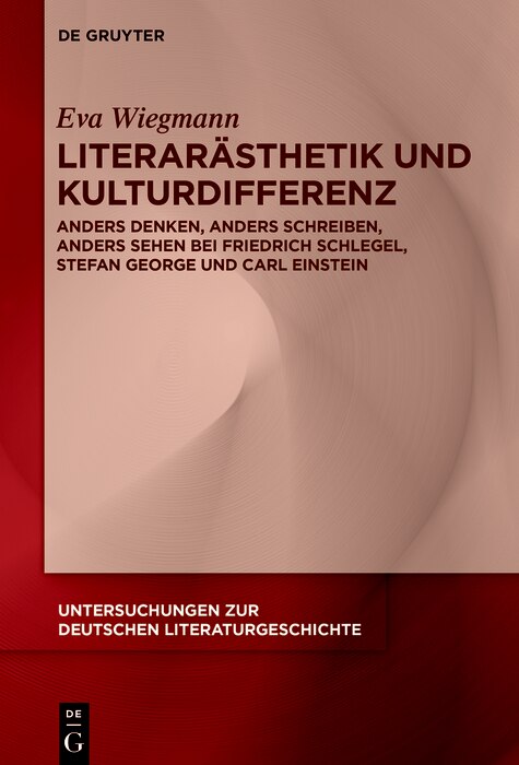 Front cover_Literarästhetik und Kulturdifferenz