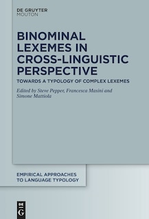Front cover_Binominal Lexemes in Cross-Linguistic Perspective