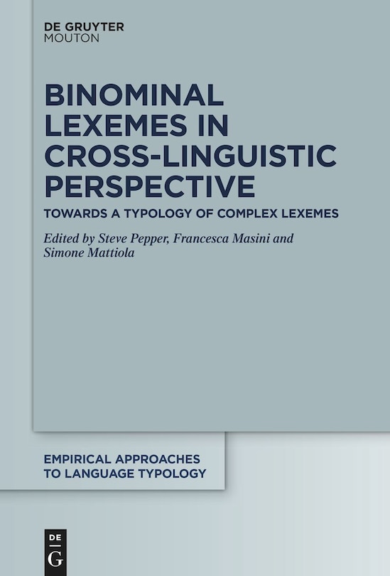 Front cover_Binominal Lexemes in Cross-Linguistic Perspective