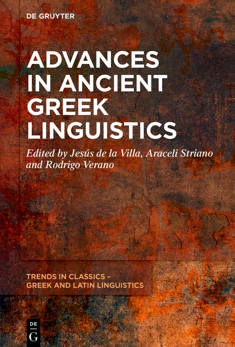 Front cover_Advances in Ancient Greek Linguistics
