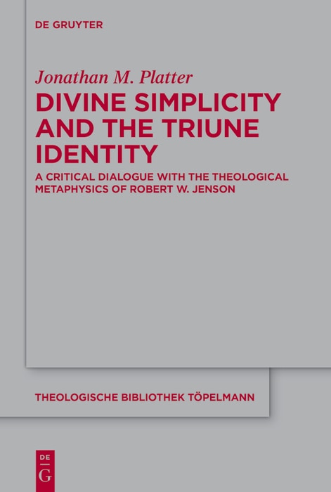Front cover_Divine Simplicity and the Triune Identity