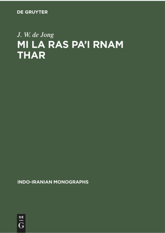 Front cover_Mi la ras pa’i rnam thar