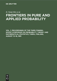 Couverture_Proceedings of the Third Finnish-Soviet Symposium on Probability Theory and Mathematical Statistics, Turku, Finland, August 13–16, 1991