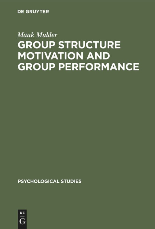 Front cover_Group Structure Motivation and Group Performance