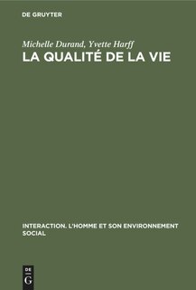 Front cover_La qualité de la vie